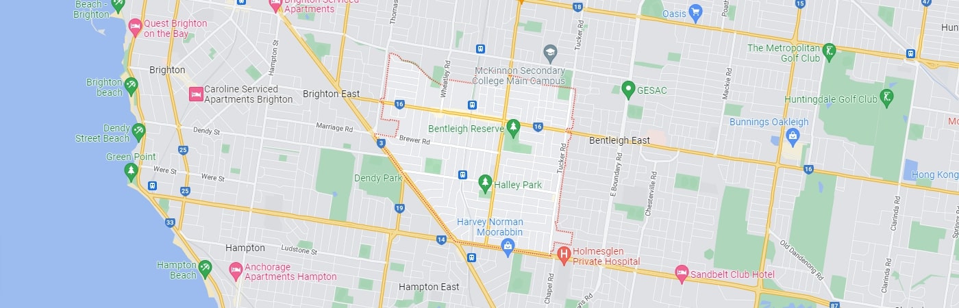 Blocked Drains Bentleigh map area