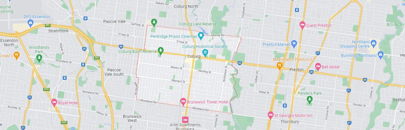 Blocked Drains Coburg map area