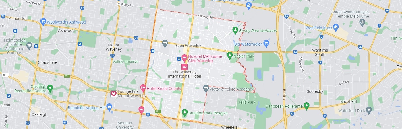 Plumber Glen Waverley map area
