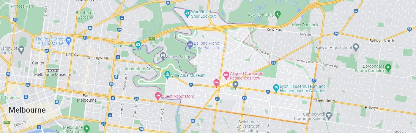 Plumber Kew map area